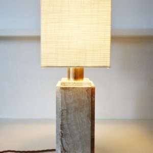 Fratelli Mannelli 1960s Honed Travertine Table Light